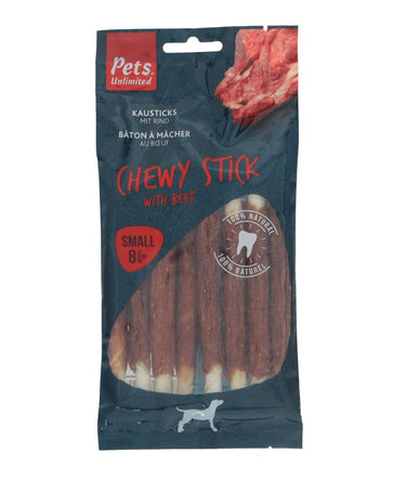 Pets Unlimited Chewy Stick with Beef Small Dog Treats 8pcs -